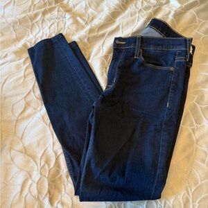 Hudson Dark Mid Rise Nico Super Skinny Jeans